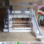 Tempat Tidur Anak Perempuan Ada Perosotan Bentuk Tingkat