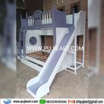 Tempat Tidur Anak Perempuan Ada Perosotan Bentuk Tingkat