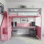 Tempat Tidur Multifungsi Bawah Meja Belajar Bentuk Tingkat