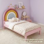 Tempat Tidur Single Anak Perempuan Custom Ukuran 100x200cm