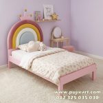 Tempat Tidur Single Anak Perempuan Custom Ukuran 100x200cm