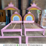 Tempat Tidur Single Anak Perempuan Custom Ukuran 100x200cm