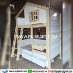 Tempat Tidur Tingkat Hemat Ruangan Plus Almari