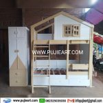 Tempat Tidur Tingkat Hemat Ruangan Plus Almari