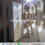 Tempat Tidur Tingkat Hemat Ruangan Plus Almari