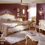 Set Tempat Tidur Mewah Klasik Gold Full Jok