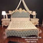 Set Tempat Tidur Mewah Klasik Gold Full Jok