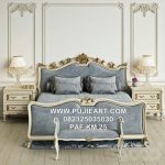 Set Tempat Tidur Mewah Klasik Gold Full Jok